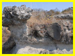 Erosion diffrentielle - Pyroclastites de Biot